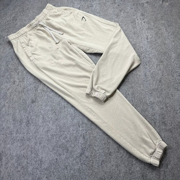 Gymshark Jogger Men M Beige Essential Oversized A2A7T 30" Relaxed - Picture 1 of 16